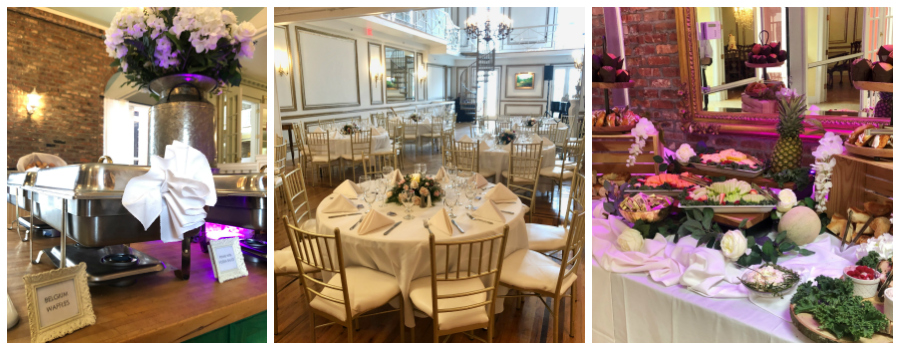 Beautiful set tables at our central new jersey premium catering venues.